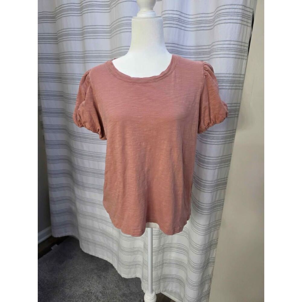 Jane + Delancey Mauve Puff Sleeve Top Size M